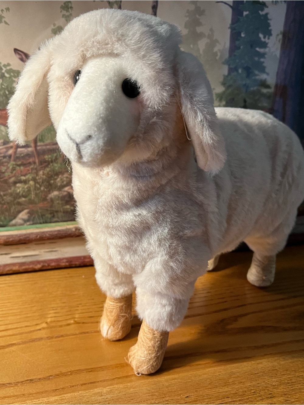Steiff? Hansa? 10” Sheep lamb collectible Figurine